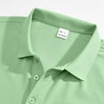thumbnail image 6 of Muscularfit Short Sleeve Mens Polo Shirts Green Golf Workout Tshirt Collared Solid Pullover T-Shirts Big & Tall Dressy Tops,XXXL, 6 of 8
