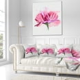 thumbnail image 3 of Designart Hand drawn Pink Rose Watercolor - Floral Throw Pillow - 16x16, 3 of 5