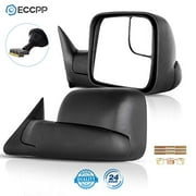 ECCPP Towing Mirrors Dodge Ram Tow Mirrors Pair Power Operation Manual Folding For 1994-1997 Dodge Ram 1500 2500 3500 Truck 1994 1995 1996 1997