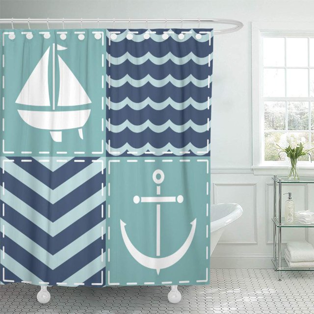 Colcha Náutica ABPHQTO Capas Valerie Hartley Bennett Valeriedesign Cortina de Ducha 150x180 cm