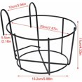 thumbnail image 3 of 2 ganchos redondos para soporte de flores, soporte redondo para macetas de balcón, valla de soporte de maceta de metal, valla colgante para barandilla de maceta, apto para balcón, jardín, valla, interior y exterior, 3 of 5