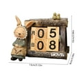 thumbnail image 3 of FAMTKT Easter Tabletop Reused Calendar Crafts Desktop Decoration Wooden Ornaments Building Block Calendar,Home Decor Collection, 3 of 6