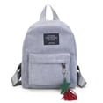 thumbnail image 1 of Mini mochila de pana para mujer, bolso de hombro de lona Simple ecológico, bolsos de viaje pequeños informales para mujer, mochila para adolescentes Fivean unisex, 1 of 2