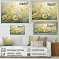 thumbnail image 4 of Designart "White Yellow Buttercups love expression II" Floral Floater Framed Wall Art Print, 4 of 7