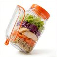 thumbnail image 4 of This set includes one salad jar lunch box, a leak-proof snack container with a lid, and a separate sauce container, perfect for meal prep, home use, outdoor activities, and travel.,B, 4 of 5