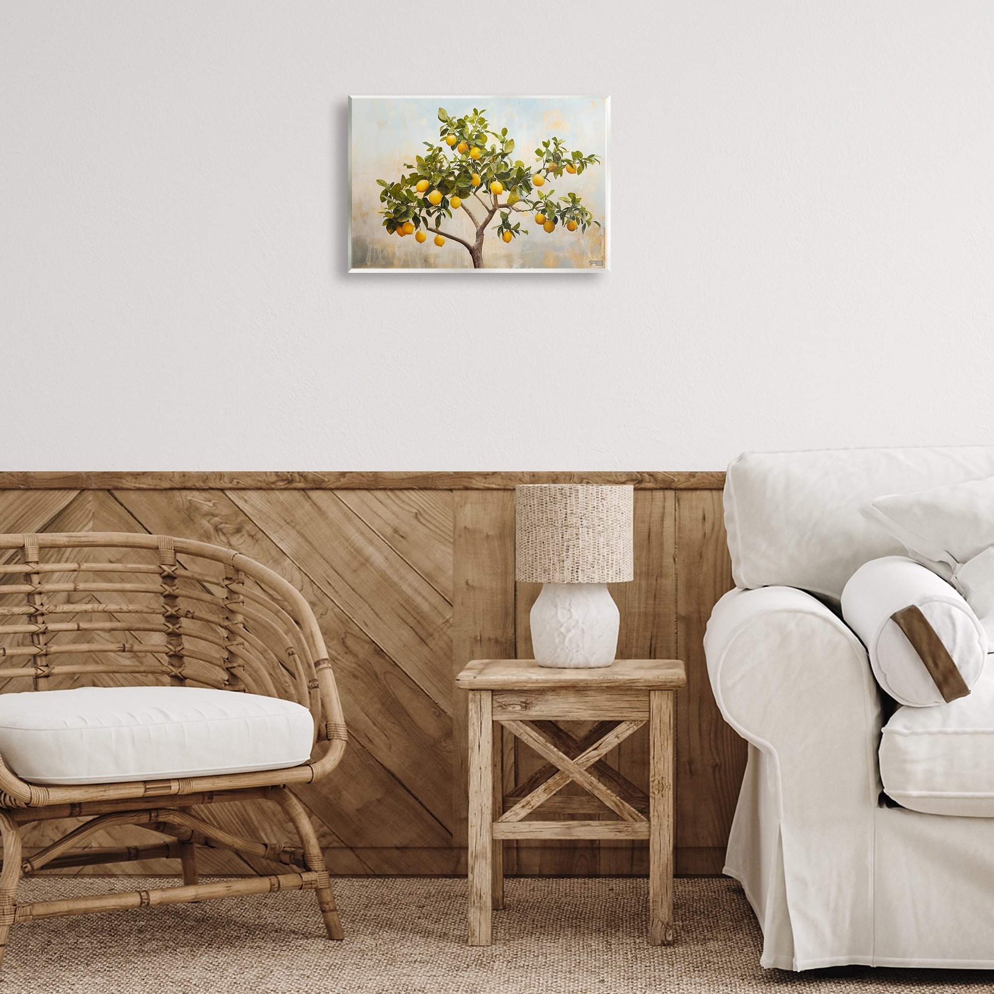 Stupell Industries Lemon Tree Branches Food & Beverage Painting Unframed Art Print Wall Art, 15 x 10