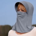 thumbnail image 2 of Unisex Sun Protection Full Face Mask, UPF 50+ Balaclava with Wide Cap Brim, Breathable Face Cover Hat Outdoor Activities Summer Cycling Hiking Travel,Color:Dark Gray, 2 of 4