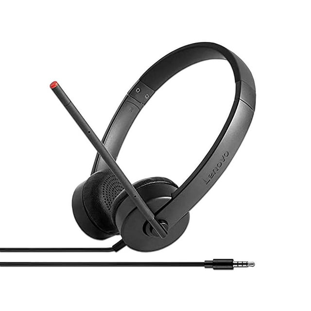 Audífonos tipo Diadema Lenovo con Micrófono 4XD0K25030 Negro