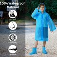 thumbnail image 5 of PinesC Lot de 2 Imperméables pour Enfants, Ponchos de Pluie Réutilisables avec Capuchon et Manches Imperméables pour Garçons et Filles, 5 of 5