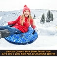thumbnail image 2 of Rigma Snow Tube - Heavy Duty Snow Sleds | Hard Plastic Bottom, High Speed Tubes, Inflatable Snow Sled For Adults & Kids - Blue, 2 of 7