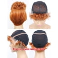 thumbnail image 4 of Short Bob Wig Human Hair Bangs Curly Wigs for Black Women 360x1 Lace Wigs 150% Density Elastic Band and Adjustable Glueless Machine Madeor Black Women (360x1 Curly Bob Wigs, 350#), 4 of 8