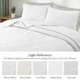 thumbnail image 6 of Exclusivo Mezcla Twin Quilt Bedding Set, Lightweight Soft Bedspreads Coverlets with 1 Pillow Sham, Modern White Quilts Twin XL Size for All Seasons, 6 of 6