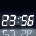 thumbnail image 3 of Reloj de pared/escritorio LED digital 3D, alarma, dígitos grandes, brillo automático, USB, temperatura, 3 of 5