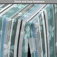 thumbnail image 4 of Floral Dog Crate Cover, Abstract Cold Colored Flower Petals Pattern with Circling Blooms on Vertical Stripes, Easy to Use Pet Kennel Cover for Dogs, 35" x 23" x 27", Multicolor, by Ambesonne, 4 of 6