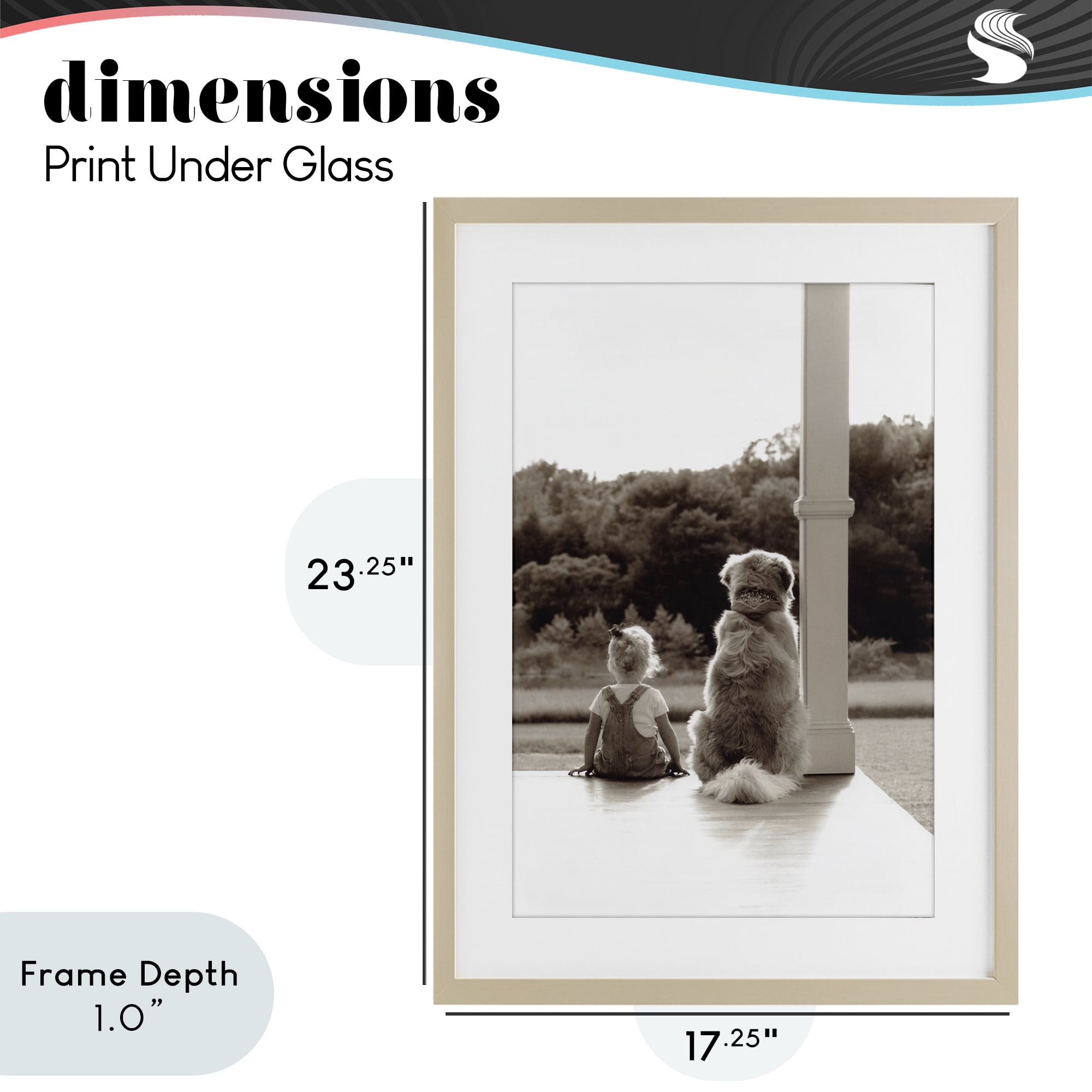 Stupell Industries Child And Dog Friendship Birch Framed Print Under Glass, design by Kendra Dew