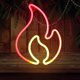 thumbnail image 4 of Lámpara Fire Flame Neon Sign Light LED Hanging Wall Night Lamp Decor (Rojo Blanco) Ndcxsfigh Nuevos Originales, 4 of 8