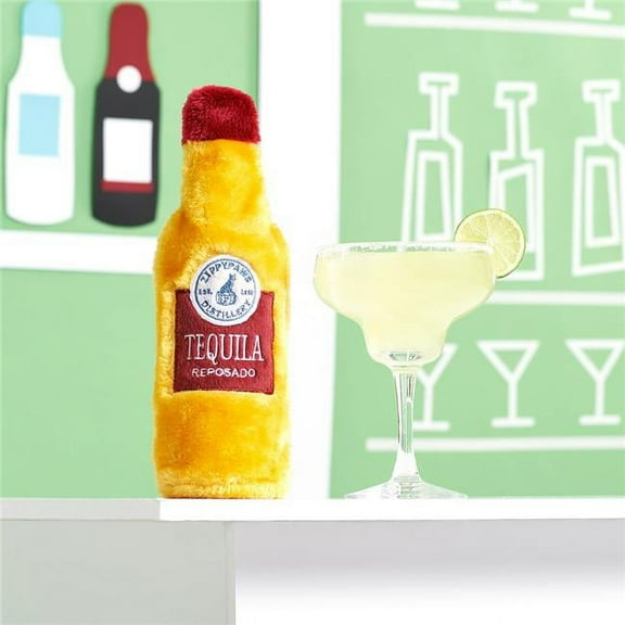 Zippy Paws Happy Hour Crusherz Tequila Plush Dog Toy