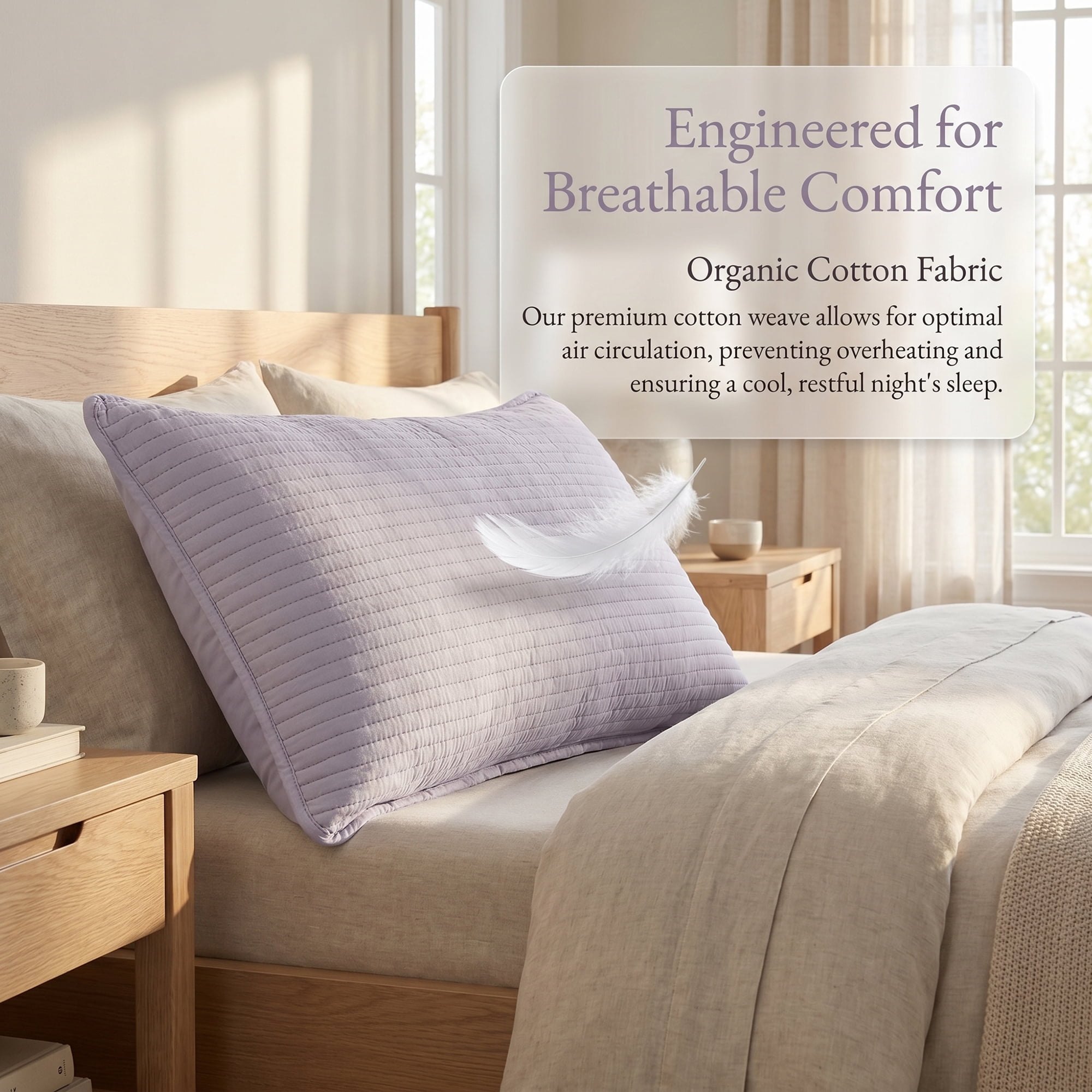 Unique Bargains Comfortable Envelope-style Pillow Protector, 2-pack Quilted Gray 19"x29"