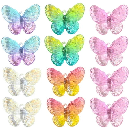 

30Pcs Delicate Butterflies Adornments Adorable Butterflies Toys Acrylic Children Toys