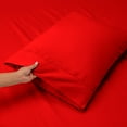 thumbnail image 4 of Nestl Extra Deep Pocket Twin XL Sheets - 4 Piece Soft Microfiber Bed Sheets Set Fits 18"-24" Mattresses, Cherry red, 4 of 8