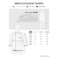 thumbnail image 6 of Hat and Beyond Men's Dual Material Baseball Sport 3/4 Sleeve Jersey Tee Shirt, 6 of 6