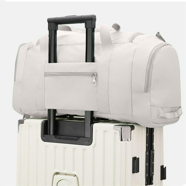 Mochila de viaje multifuncional de gran capacidad | Poliéster impermeable ligero | Compartimentos de separación en seco y húmedo | 51x26x28cm | Blanco, Gris, Verde, Rosa, Morado, Azul | Gimnasio