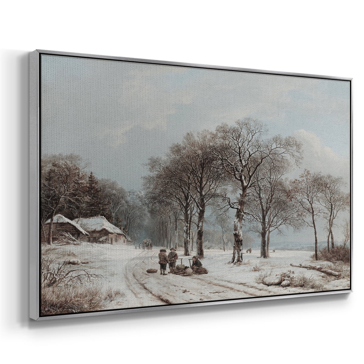 Vintage Landscape-CCLXX By Wexford Home Framed in Silver Wood Gallery Wrapped Canvas 27 in. x 41 in.