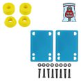 thumbnail image 1 of Skateboard Bushings Med 94 with Blue Riser Pads and 1" Phillips Hardware, 1 of 1