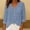Light Blue, variant on Sevevn Women's V Neck Long Roll Tab Sleeve Blouse Half Button Casual Linen Blend Top with Chest Pocket Purple L