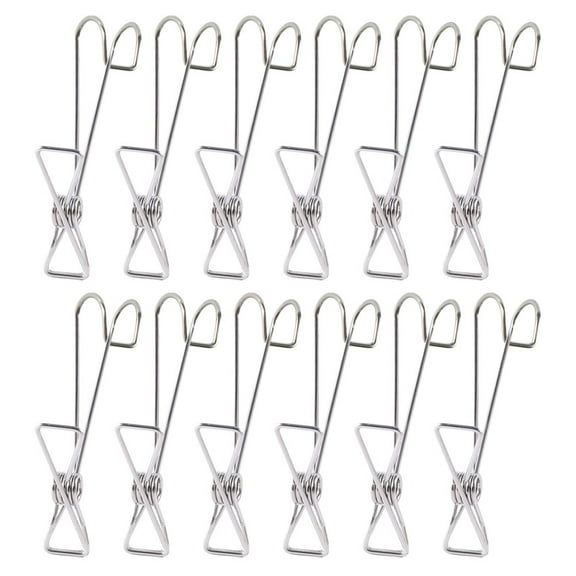 20 Pcs Clip Hook Stainless Steel Clip Clothes Hanger Clip Hanger Firm Hook Hat Hanger Metal Clothes Clips