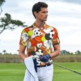 thumbnail image 3 of Goofa Colorful Balls Print Mens Polo Shirts Quick Dry Short Sleeve Golf T Shirt Performance Moisture Wicking Casual Workout-Small, 3 of 6