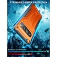 thumbnail image 7 of ExoGuard For  Google Pixel 8 Pro Case, Rubber Shockproof Full-Body Phone Case with Kickstand(Orange), 7 of 7