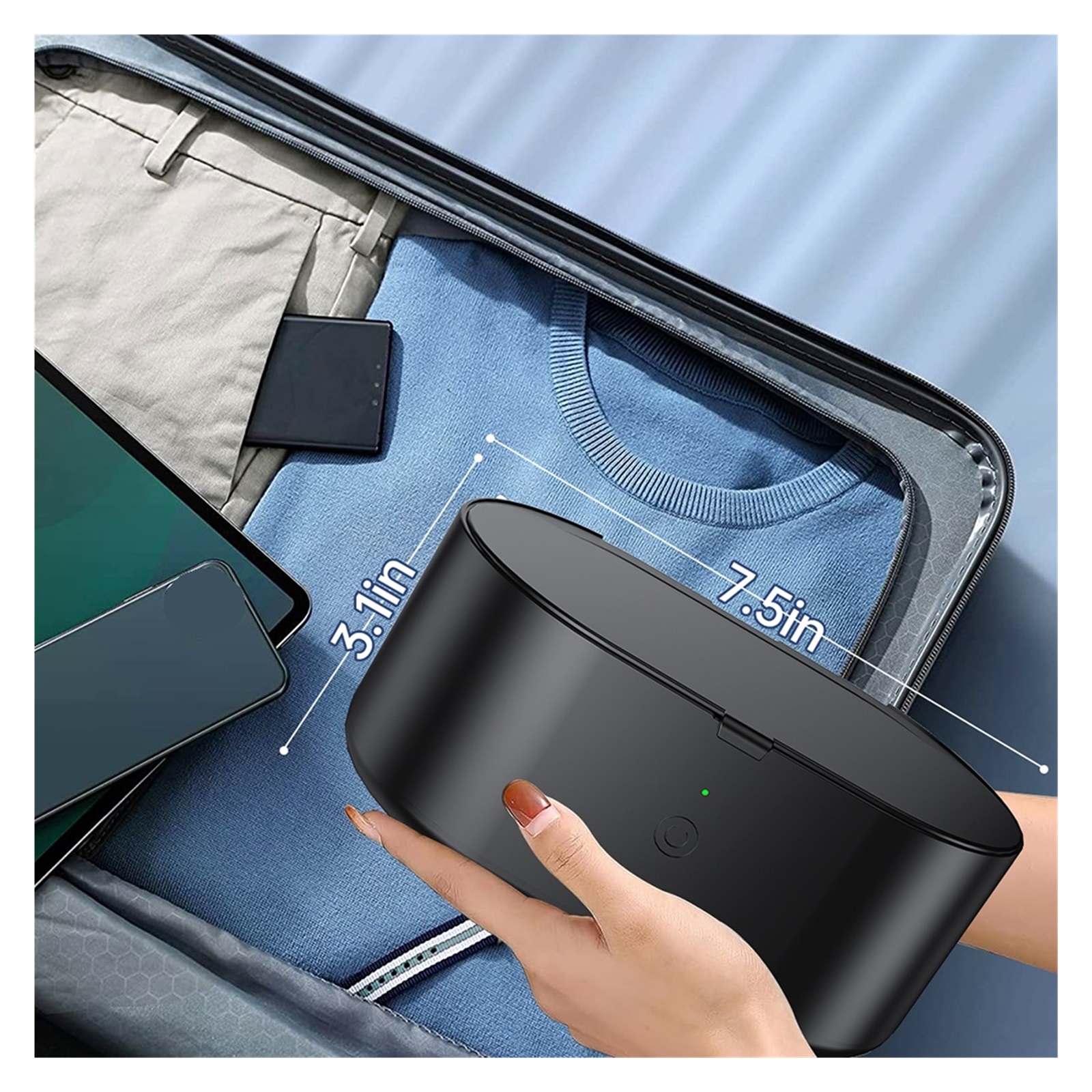 600ml Ultrasonic Cleaner Mini Portable Washing Machine Ultrasound Bath Cleaning Device for Glasses