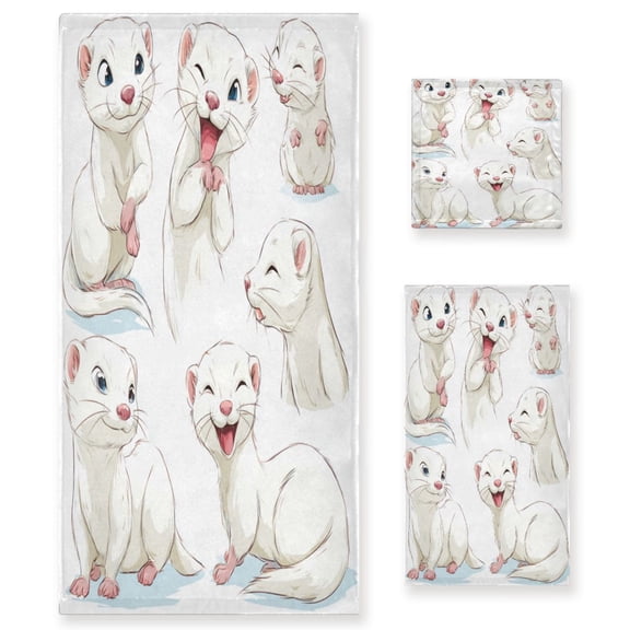 Three-Piece Towel Set Face Towel Towel Set Hand Towel Bath Towel Cotton Bath Towels Bath Towel Sets Hand Bath Towels Weasel