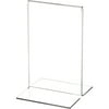 Plymor Clear Acrylic Sign Display / Literature Holder (Bottom-Load), 3.5" W x 5.5" H (24 Pack)