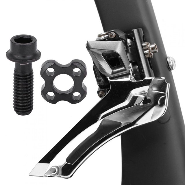 Juego De Tornillos De Desviador Delantero, Tornillos De Alta Resistencia Opcionales De 3 Colores Para Bicicleta Plegable Para Carretera Fyydes negro