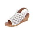 thumbnail image 2 of Verano señoras mujeres zapatos de suela gruesa ahuecado boca de pez sandalias de tacones de cuña casuales Wmkox8yii sa4410, 2 of 4