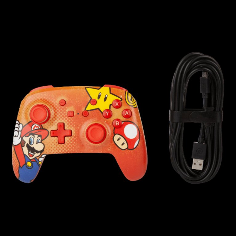 Enhanced Wired Controller for Nintendo Switch - Mario