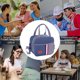 thumbnail image 5 of Bolsa de almuerzo de papel de aluminio, bolsa de hielo impermeable, bolsa bento rayada espesada portátil, 5 of 5