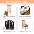 thumbnail image 4 of Boho Abstract Art Seat Covers for Dining Room Chairs Set Of 4,Stretch Printed Washable Chair Seat Cover with Elastic Ties and Button,Removable Waterproof Couch Cushion Covers, 4 of 6