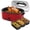Red, variant on 28QT Electric Roaster Oven W/ 3*2QT Tray, 150°F-450°F Adjustable Large Capacity Cooker for Chicken & Turkey with Viewing Window & Steaming Tray, Silvery
