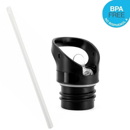 Straw Lid for Hydro Flask Standard Mouth Water Bottle. New and Improved Design Replacement Cap for 1.91