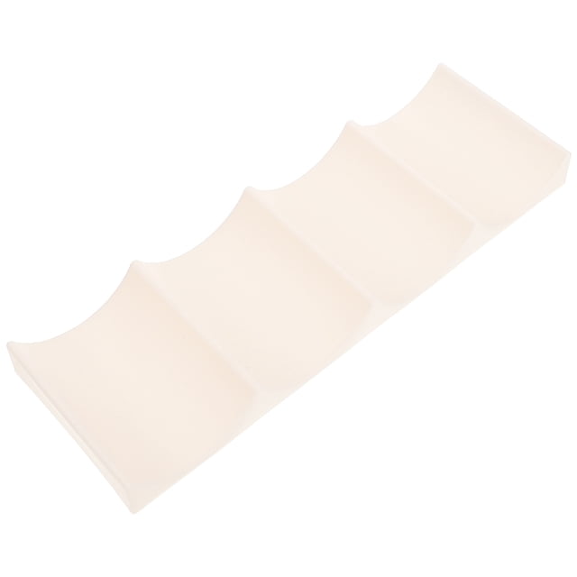unbranded White Plastic Red Wine Rack with Grooved Mat for Horizontal Bottle Storage