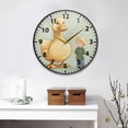 thumbnail image 4 of Oversized Yellow Duck Wall Clock Modern Decor Acrylic Clock Golden Hands 11.9in, 4 of 12