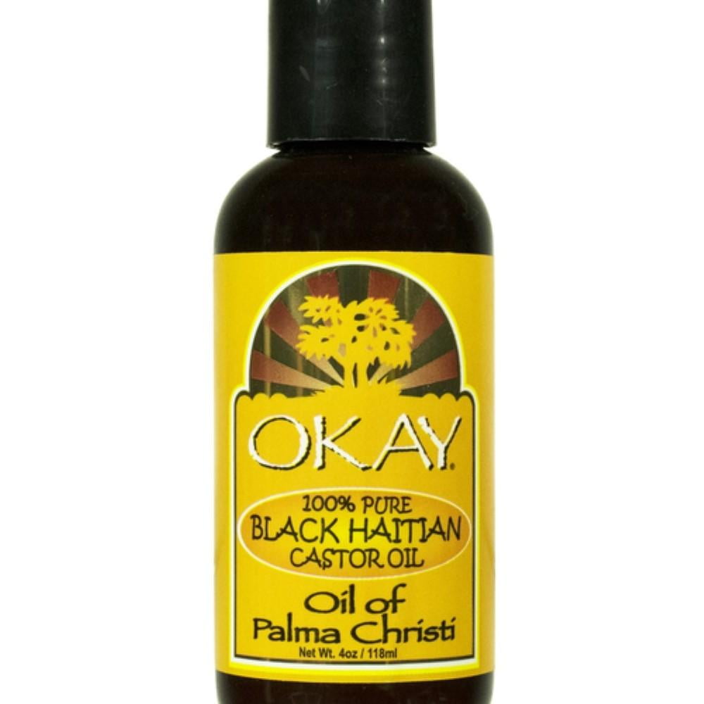 Okay Castor Oil Hair Growth Haitian castor Oil Black 4 Oz.