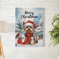 thumbnail image 2 of Merry Christmas Yorkshire Terrier Enjoys Woofmas Winter Xmas Holiday Vertical Matte Canvas Poster Yorkie Dog Lover Gifts Wall Art Home Decor - 02022, 2 of 5