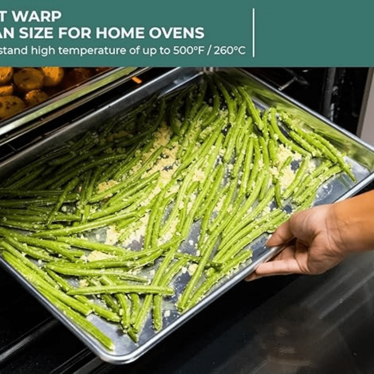 Quality Cookie Sheet Pan - 4 Pack Aluminum Half Sheet Baking Pan  Home Living - This 18x13 Baking Sheet Set is Rust & Warp Resistant, Heavy Duty, of Thick Gauge