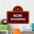 thumbnail image 1 of Now Showing Movie Sign Wall Decal Wallmonkeys Peel and Stick Graphic (36 in H x 36 in W) WM502608, 1 of 4