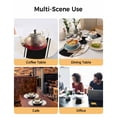 thumbnail image 2 of 13 Inch Round Placemats Set of 4, Black Vintage Non Slip Heat Insulation PP Table Mats, Geometric Stripes Simple Lines Washable Place Mats for Kitchen Dining Party Table Decor, 2 of 7