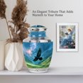 thumbnail image 6 of MUKTIVE Crow Urns for Human Ashes Mother - Decorative Blue Urn for Cremated Remains - Large Urns for Human Ashes Adult Female - 10 Inch Memorial Urn for Grandmother, 6 of 7